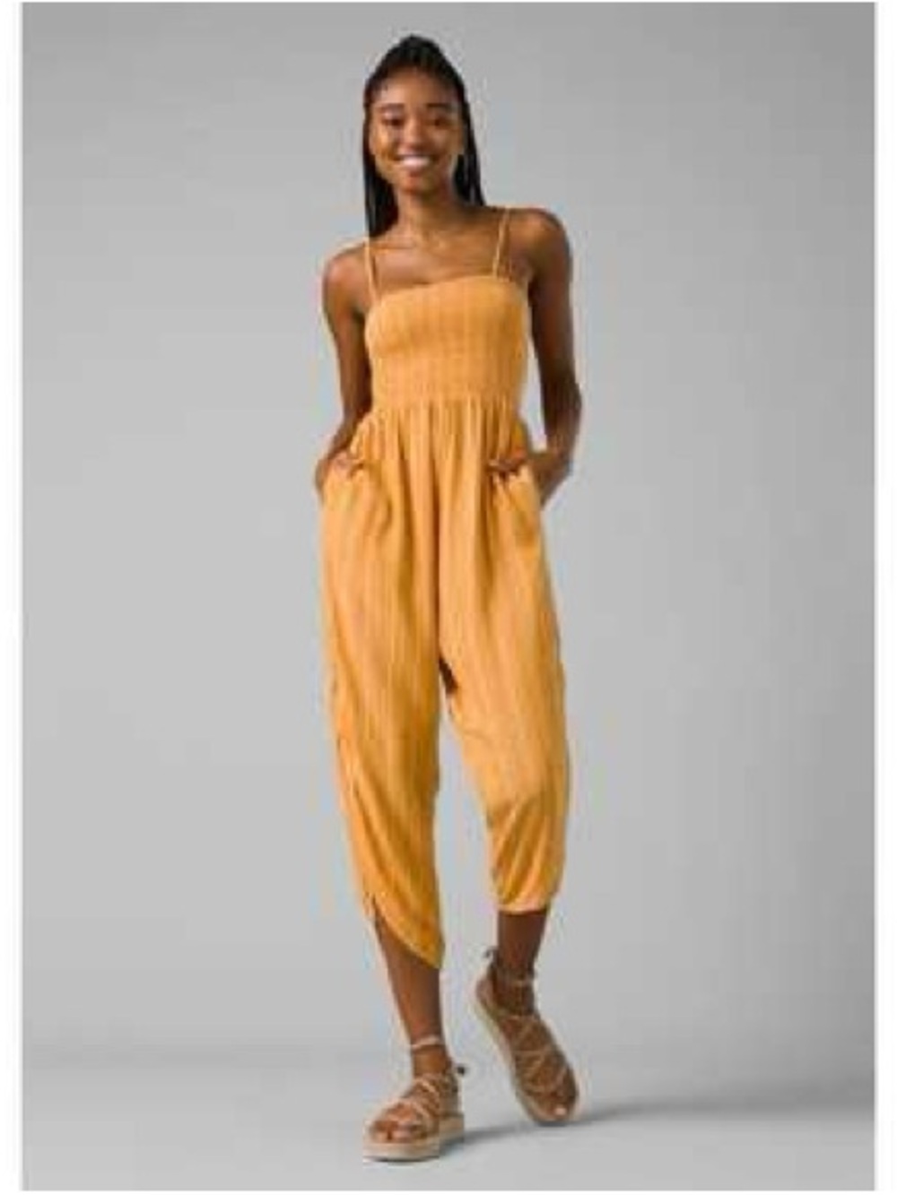 Prana Fernie Smocked Jumpsuit
